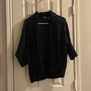 Final Sale-Silver knitted cardigan